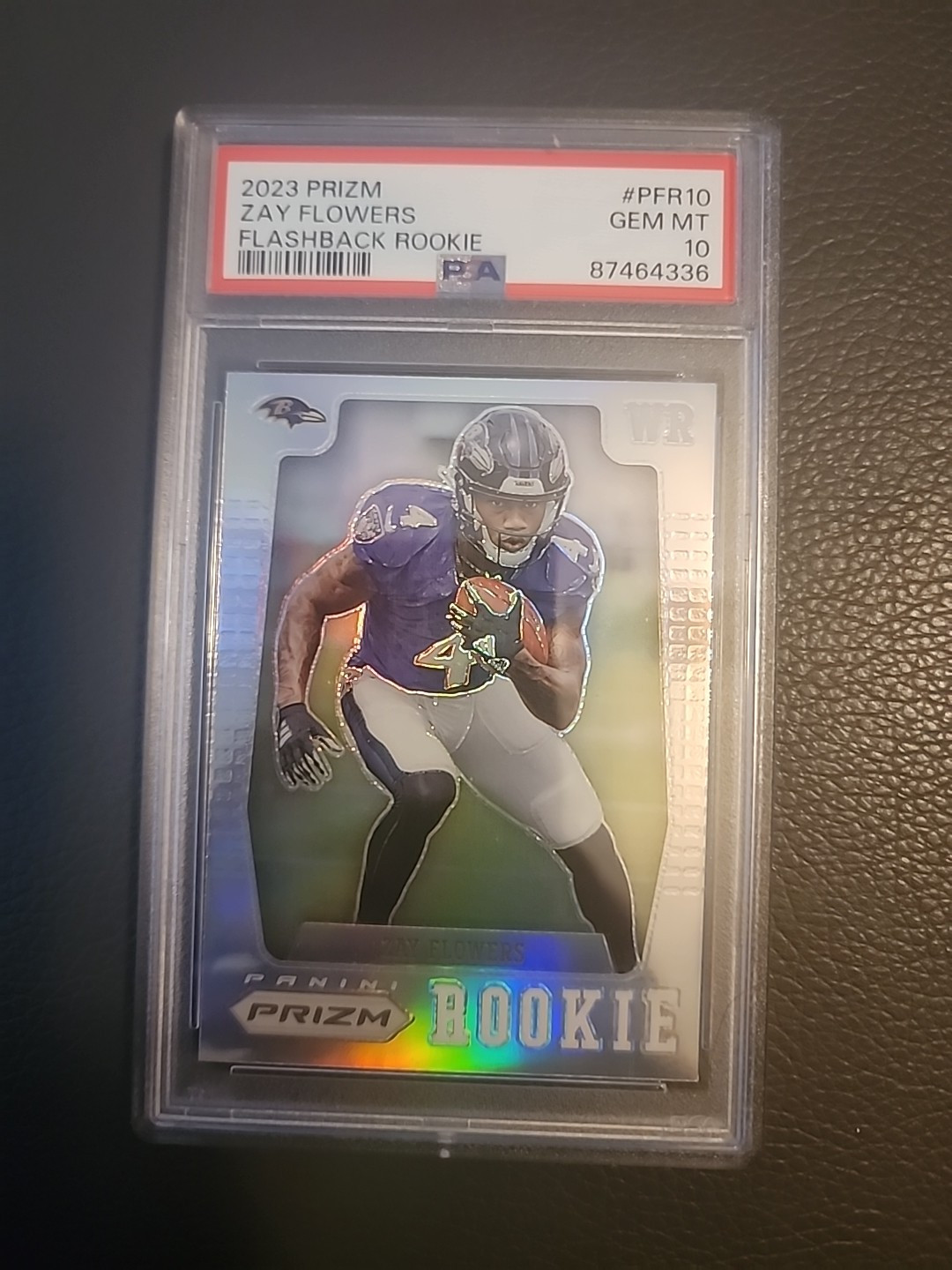 2023 Panini Prizm Zay Flowers Silver Flashback Rookie Card Gem Mint PSA 10 Limited Edition Collectible