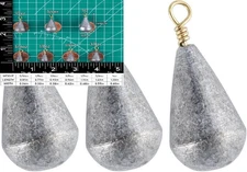 Dr.Fish 30 Pack Bass Casting Sinker Weights Lead 1/4oz-30 Pack, Unpainted 