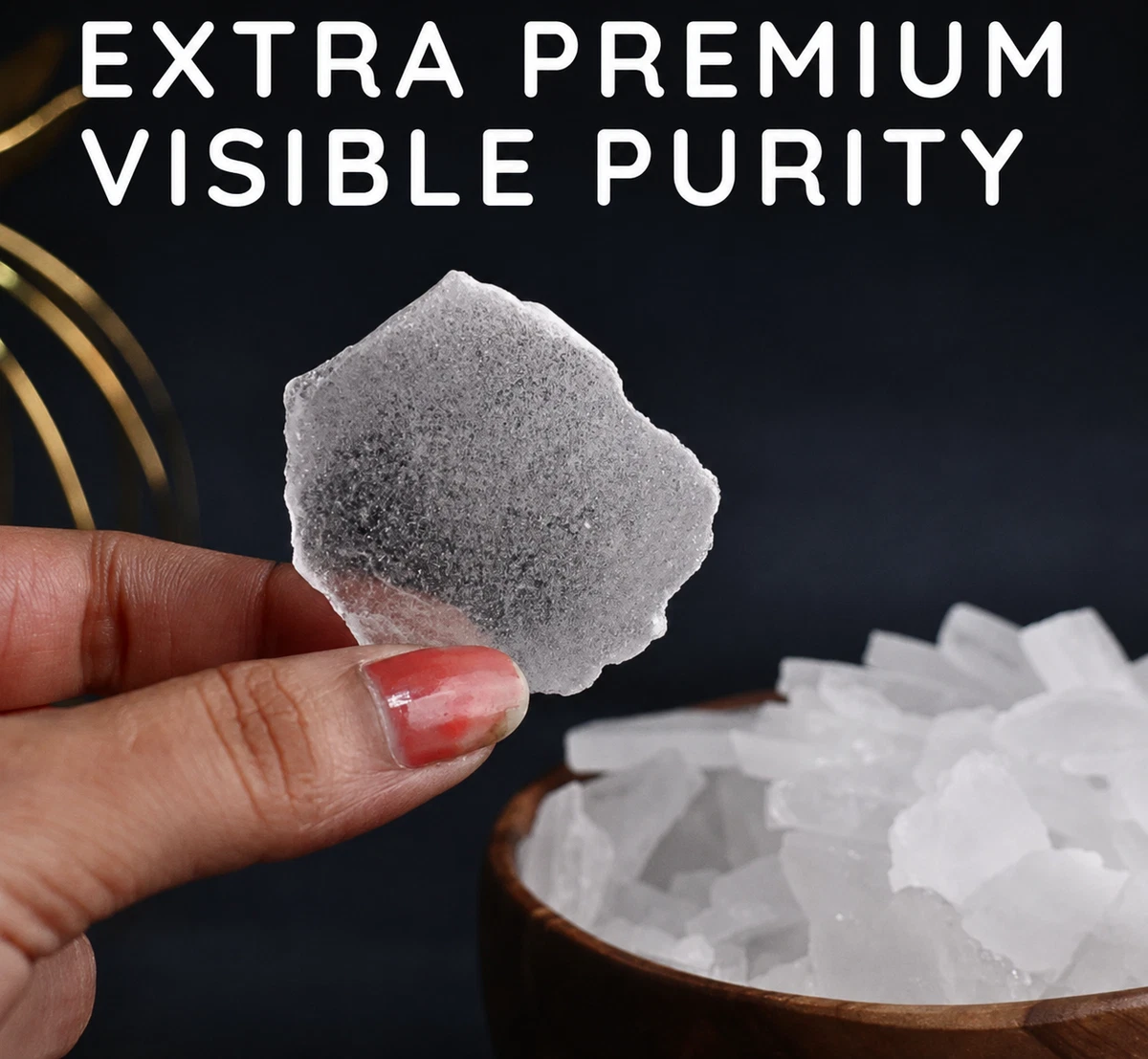 100% Pure Natural Camphor Crystal Bhimseni Kapoor | 1.8 oz, 3.5 oz, 8.8 oz