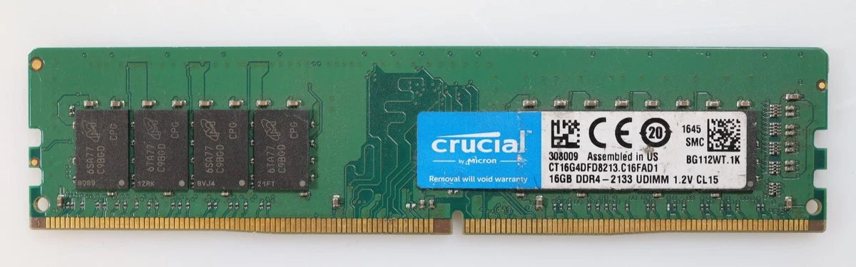 Crucial PC4-17000 (DDR4-2133) Bus Speed Computer RAM 16 GB Total