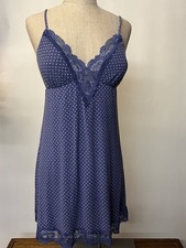 Victoria s Secret Babydoll Chemise Nightgown Nighty Lace Size Large Blue 2014