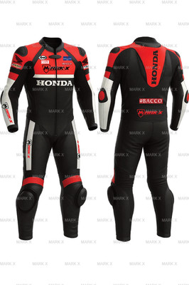 MarkX Mens Racing Leather Suit MotoGP 2026 Genuine Leather Motorcycle Racing Suit