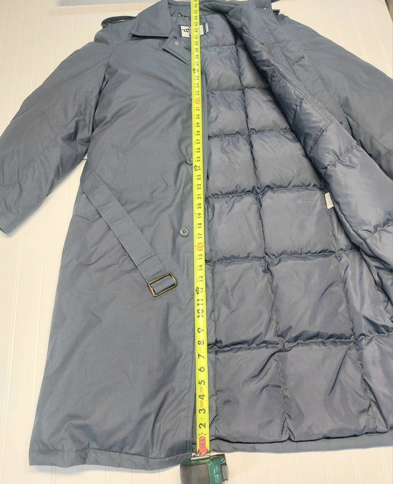 Trench Coat Puffer Down-filled Made In Korea The Company Store Label Vintage  image 7