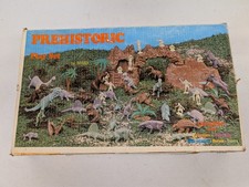 1971 Marx Prehistoric Times No. 3398 Playset Dinosaurs, Cavemen, TONS of Extras