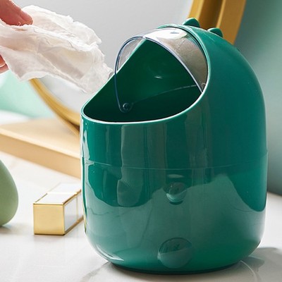 Mini Desktop Trash Can with Lid Small Garbage Bin for Desk Office Home Kitchen