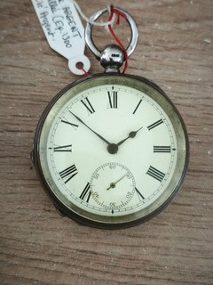 Montre de poche Waltham Mass Argent Grande Bretagne 54 mm Ancienne
