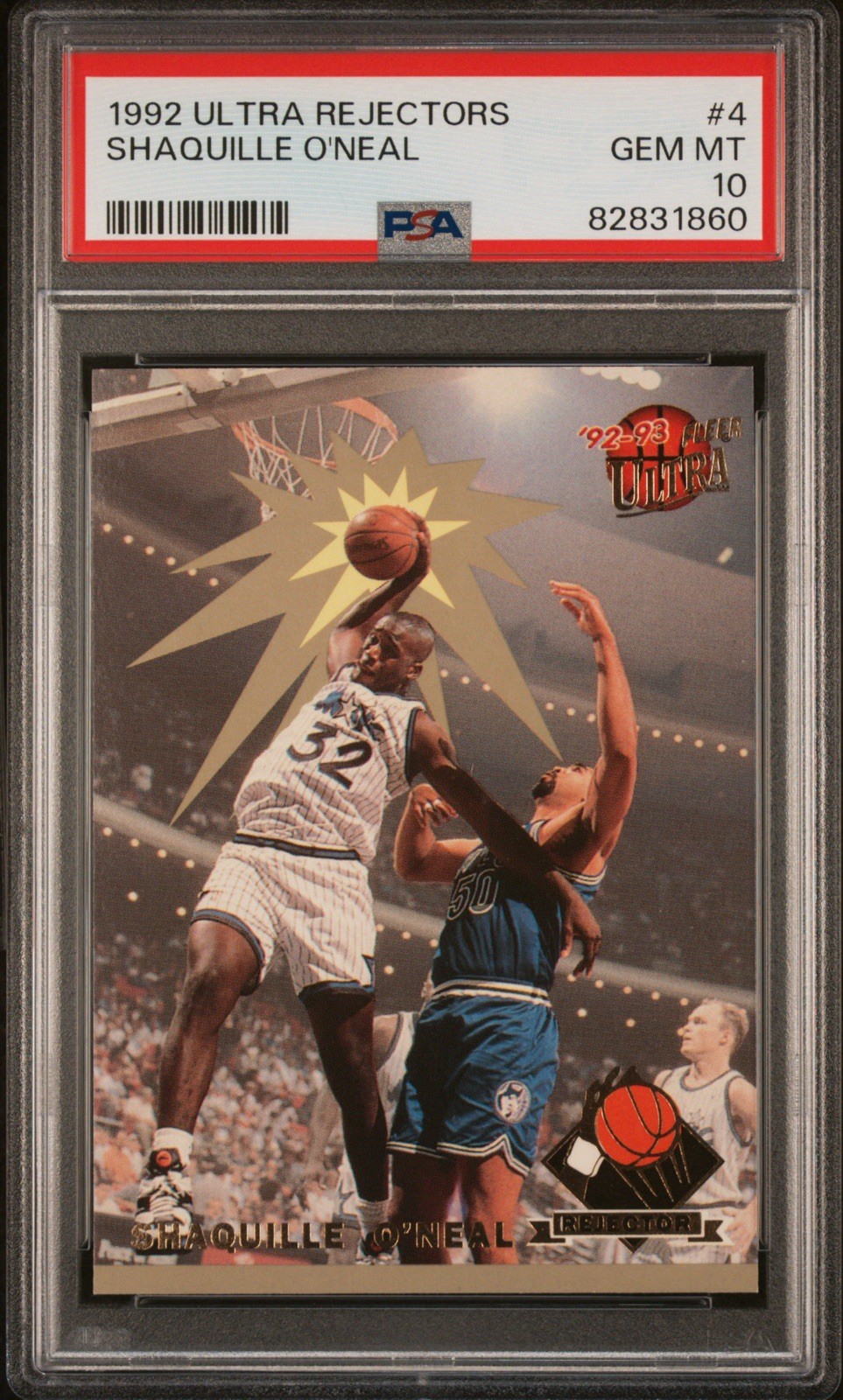 1992 Ultra Rejectors #4 Shaquille O'Neal RC HOF Rookie Insert PSA 10 GEM MINT