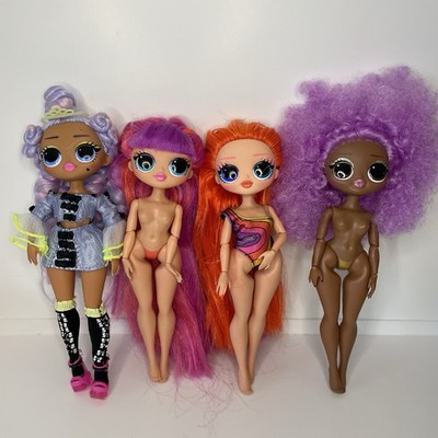 LOL OMG Doll Lot Of 4 Lady Major Miss Royale DJ24 K Roller Chick Incomplete