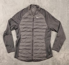 Nike AeroLoft Golf Jacket Mens Large Gray Full Zip Insulated HyperAdapt Hybrid