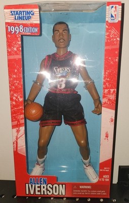 Play Makers Allen Iverson フィギュア 未開封 1998 Allen Iverson 76ers 12 Inch Fully Poseable NBA Starting