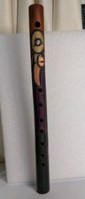 Vintage Handcrafted Guatamalan Wooden Flute Folk Music Quetzal Bird Bamboo