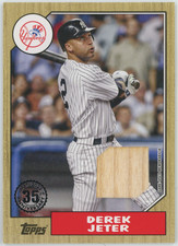 Derek Jeter 2022 Topps Series 1 35th Anniversary Bat 1987 Relic Card #87R-DJ