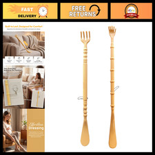 2pcs Extra Long 2-in-1 Shoe Horn  Back Scratcher, Durable Mobility Aid for Seni