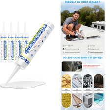 RV Roof Sealant 4 Packs, Self Leveling Lap Sealant White, RV Caulking Sealant