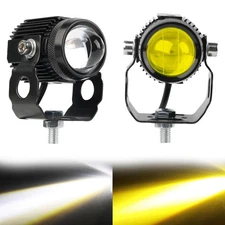 AUTOXBERT 2PCS Motorcycle LED Driving Fog Lights，60W High Low Beam White