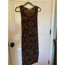 Michael Kors Women's Brown Ruffle Knee Length Dress Size S