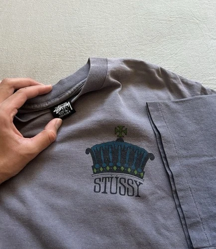 80’s/90’s Stussy Crown Logo Single Stitch Tshirt Mad Vintage vintage concert t-shirt, vintage, single stitch, B+ condition