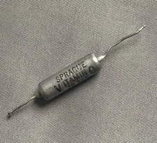 Sprague .012 uF 100v PIO Vitamin Q oil Capacitor Vintage woman tone 1958-63 used