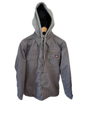 Dickies Hooded Jacket Men's Medium 38-40 Gray Lined Quilted
