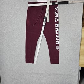 PINK Victoria's Secret Women Activewear Pants M Burgundy Graphic PINK NATION
