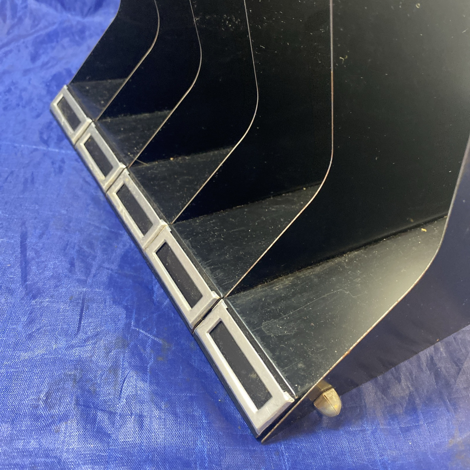 Tray File Organizer Industrial Metal Desk Mid Century Modern Atomic Era, Vtg