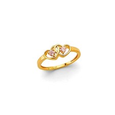 NEW 14K YELLOW GOLD BABIES RING