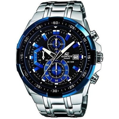 Casio Edifice EFR-539D-1A2 Men's Watch Blue Silver 100m Waterproof Chronograph