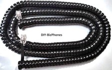 2-Pack Black 25Ft Long Sprint Protege Phone Handset Cord 475714 475716 Curly
