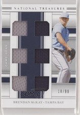 2020 Panini National Treasures Game Gear Materials Sixes 18/99 Brendan McKay 4z8