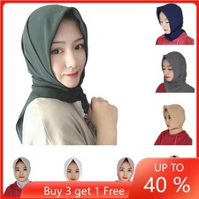 Women Chiffon Square Plain Hijab Scarf Muslim Islam Wrap Shawl Turban Headscarf