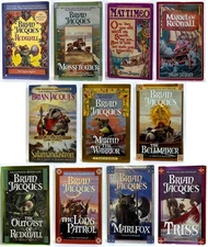 HUGE REDWALL lot of 11 by Brian Jacques pb books MOSSFLOWER MARLFOX BELLMAKER+
