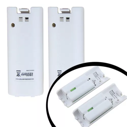 Rechargeable Battery Pack For Nintendo Wii Remote Controller 2800mAH 2PCS - Picture 2 of 10