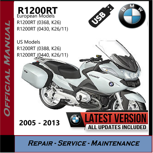 BMW R1200RT Workshop Service Repair Shop Manual 2005 - 2013 K26 R 1200 ...