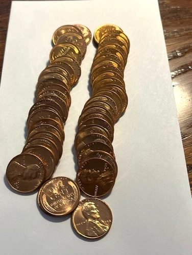 1958-D Lincoln Cent Roll/BU Red #139-2sh