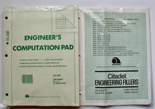 Engineers Computation Pad 200 sheets & Citadel Fillers 20 sheets Sulphite  NEW