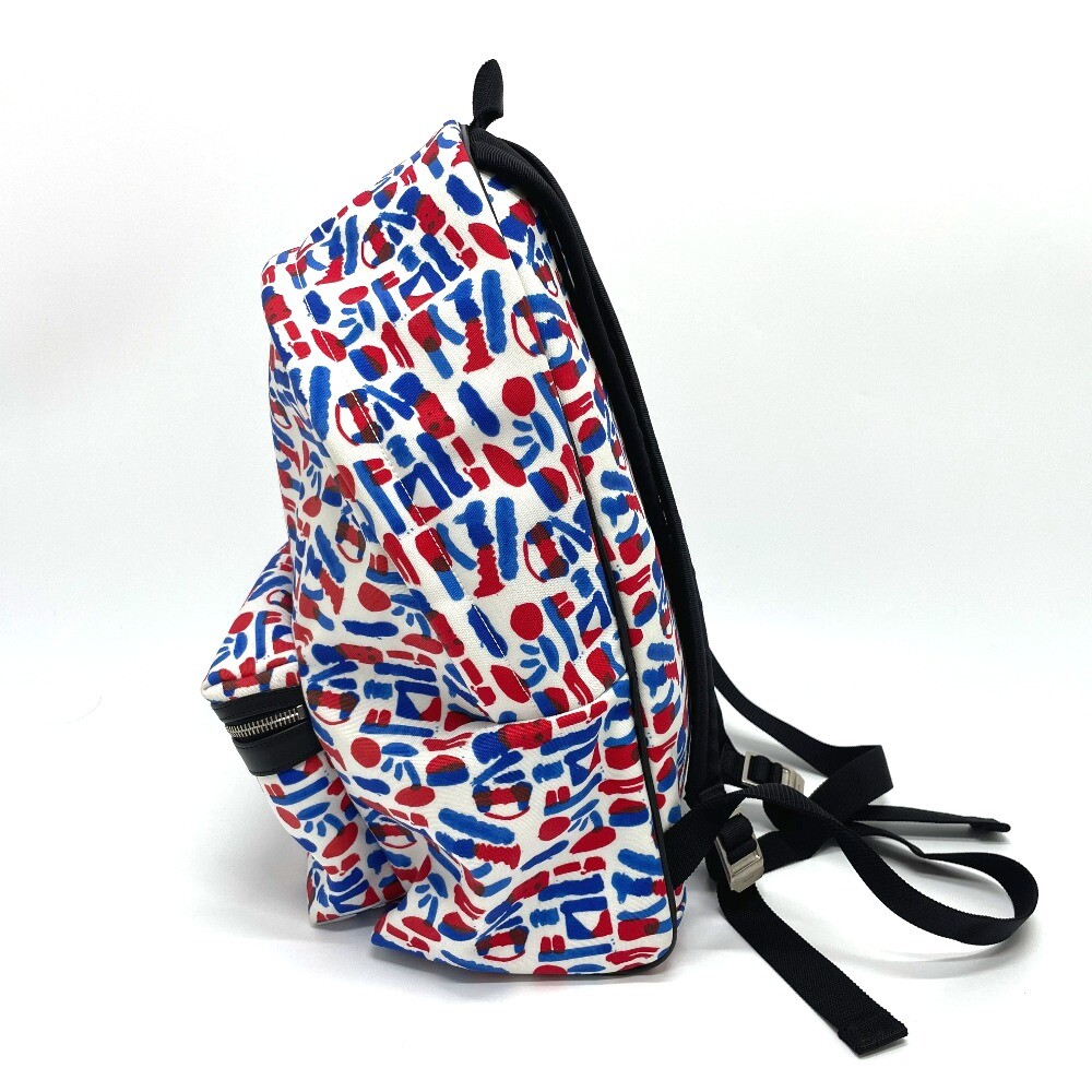 SAINT LAURENT PARIS 326865 Multi total pattern Backpack-Bag White