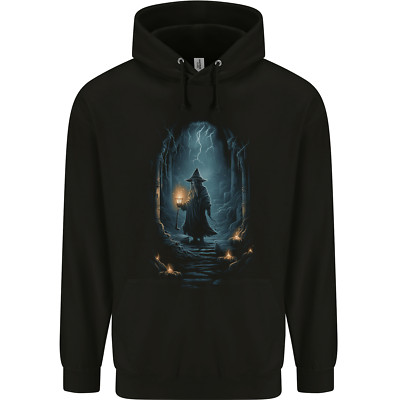 Fantasy Wizard Warlock 1 Mens 80% Cotton Hoodie