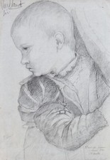 Pierre Henri Vaillant (1878-1939) (54) - crayon - Sainte Barbe