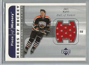 Jari Kurri 01 02 Upper Deck Piece of History Game Used 