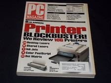 1991 NOVEMBER 26 PC MAGAZINE - PRINTER REVIEW FRONT COVER - H 8380