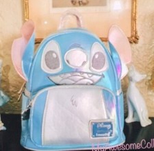 Disney 100 Loungefly Platinum Stitch Mini Backpack LE 1400 NEW, RARE