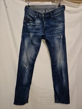Diesel BELTHER Stretch Mens regular slim tapered Blue Jeans W30 L32
