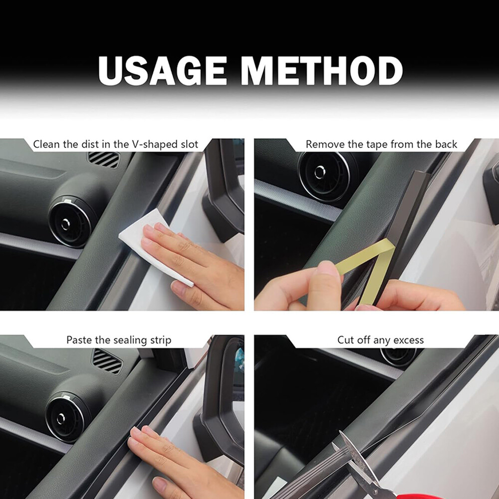 Rubber Seal Strip Car Door Window Trim Edge Molding Protector Guard Weather US