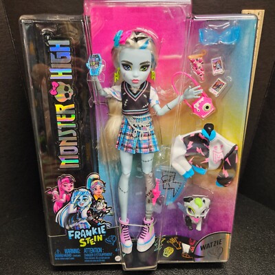 Monster High G3 Generation 3 FRAKIE STEIN DOLL 2022 Pet Watzie Package Wear NEW