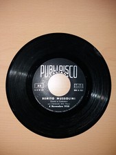 Disco Vinile Benito Mussolini discorso del 4 Novembre 1938 
