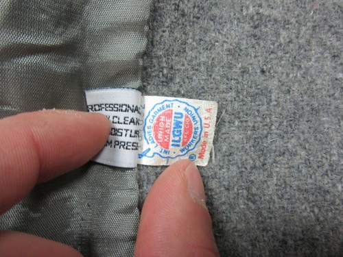 ROTHSCHILD Girls Dress Coat Jacket Size 5 Grey W/ Patterned Collar & Cuffs Wool - Picture 8 of 12