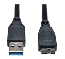 Brand New 6ft USB 3.0 Type A Male to Micro B Male SuperSpeed Cable, Black