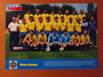 SG Union Solingen, Mannschaftsfoto 1984/85, 2. BL, Kicker,DIN A4,ungeklebt  