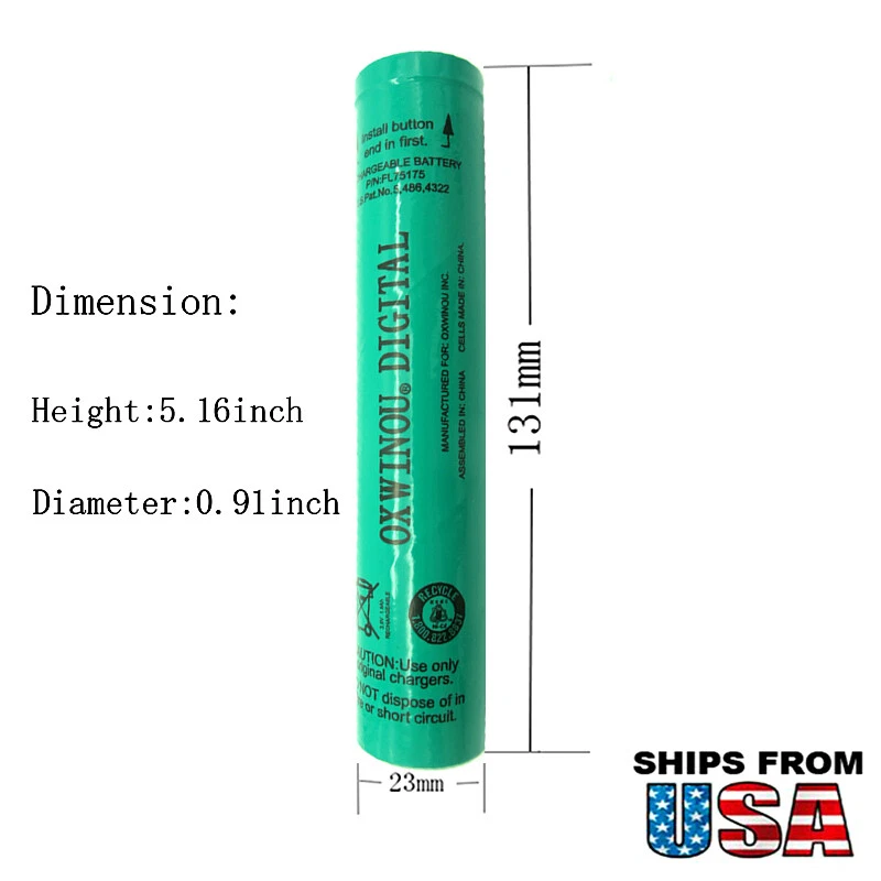 2x 3.6V 1800mAh NiCd Flashlight Battery Replaces Streamlight 75175 Stinger HP XT - Image 2 of 4