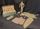 Vintage 1964/65 HASBRO GI JOE Brown Painted Hair Action Figure Footlocker Gear